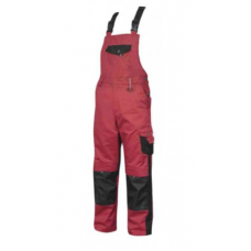 PRE100 03 - pantaloni cu pieptar - roșii